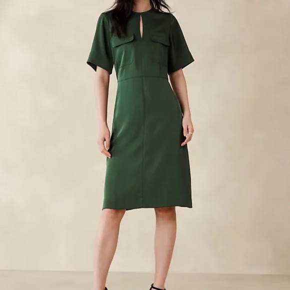 NWT Banana Republic Pocket Knee-Length Shift Dress Size 6 - Picture 1 of 7